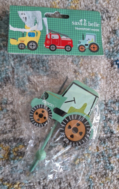 Sass & Belle Vehicles Tractor Farm Rustic Single Wall Hook Coat Hook