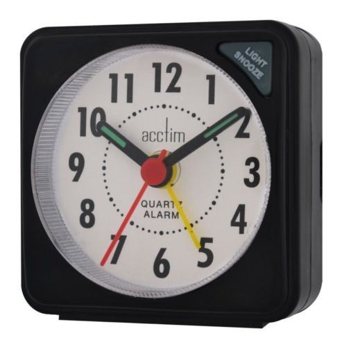 Acctim Ingot Mini Alarm Clock Quartz Movement Bedside Analog Pocket