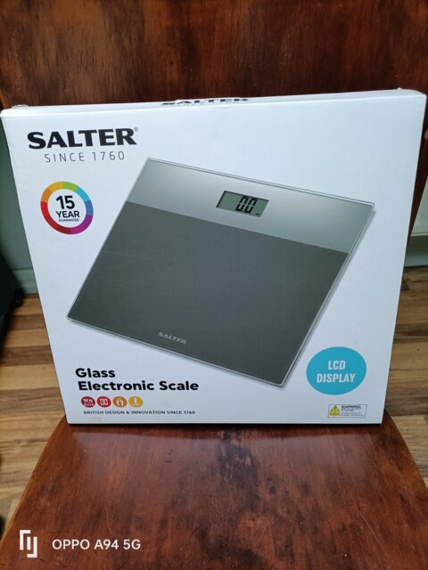 Salter 9206 Svsv3r Glass Electronic Bathroom Scale - Silver
