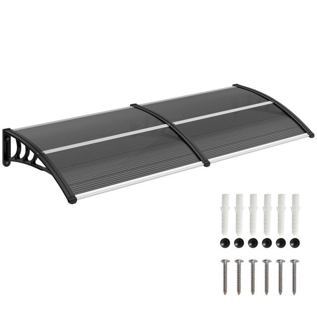 Outsunny Door Canopy Awning Outdoor Window Rain Shelter For Door 196 X