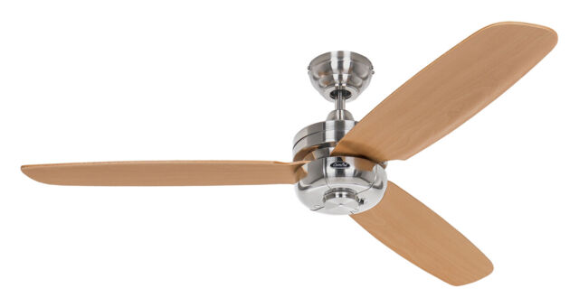 Indoor Ceiling Fan With Remote Control Night Flight Chrome / Beech 132