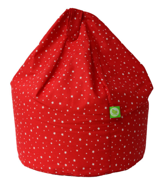 Large Red Stars Bean Bag With Beans By Bean Lazy