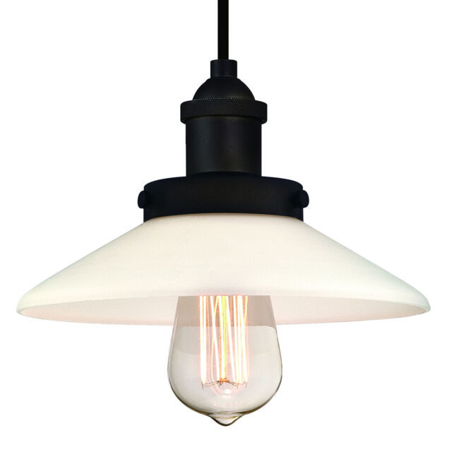 Vintage 1 Light Pendant Fitting Abigail Oil Rubbed Bronze And Frosted