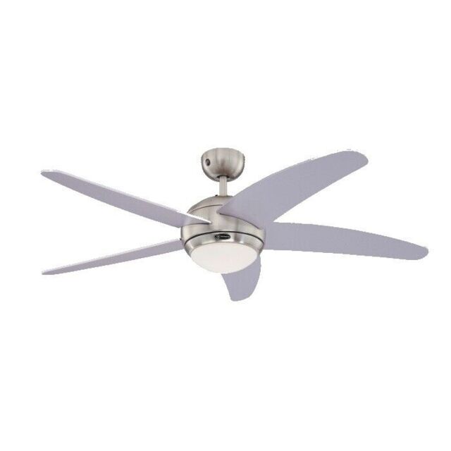 "Bendan 132cm/ 52"" Westinghouse Ceiling Fan With Light Silver"