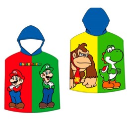 Nintendo Super Mario Poncho Towel 50 X 115cm Brand