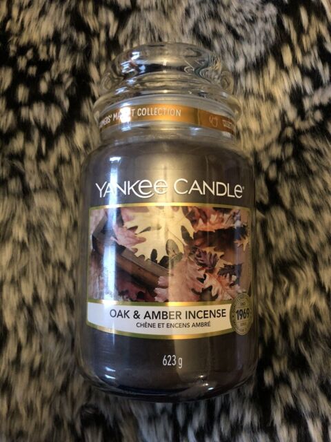 Yankee Candle Large Jar Oak & Amber Incense 2019 Pour