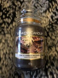 Yankee Candle Large Jar Oak & Amber Incense 2019 Pour