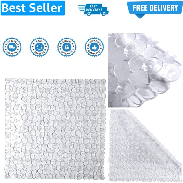 Anti-slip Square Pebbles Shower Mat Large Anti-bacterial Safety Bath