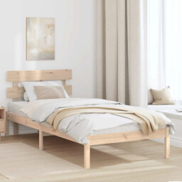 Bed Frame With Headboard Brown 80 X 200 Cm Solid Pine Wood Vidaxl
