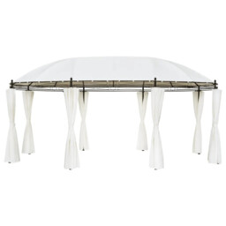 Garden Gazebo Cream White 530x350x265cm Steel Polyester With Pa