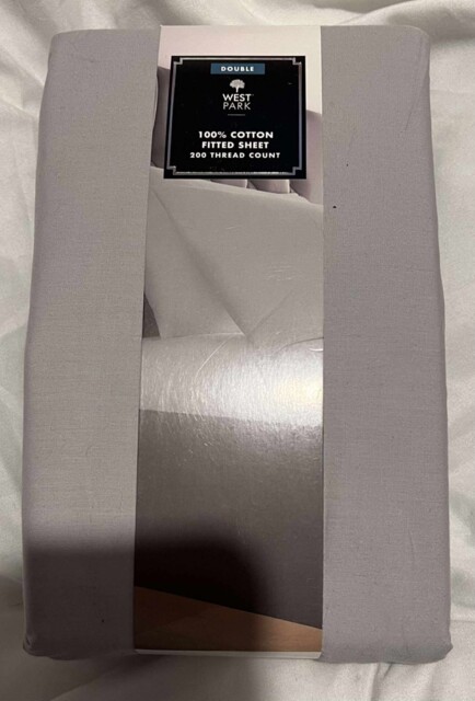 West Park Double 100% Cotton 200 Thread Count Fitted Sheet Brand
