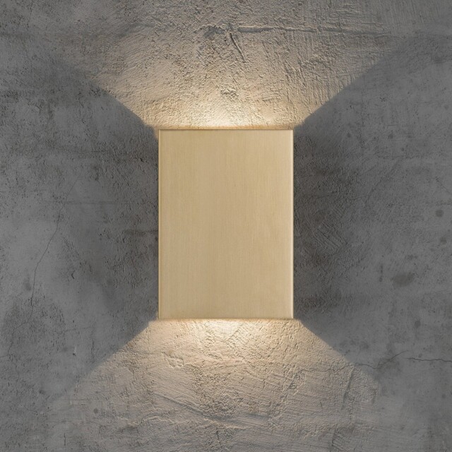 Nordlux Fold 15 Coastal Ip54 Led Wall Light In Brass Rrp £149.95