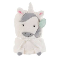 Sass & Belle Evie Unicorn Soft Fleece Baby Blanket Cream Nursery Child