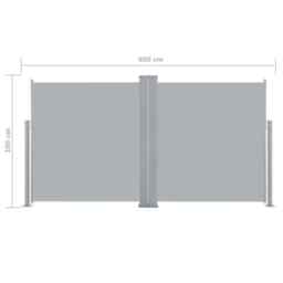 Garden Side Awning Windbreaker Sunshade Retractable Double-sided