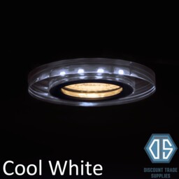 Kanlux Soren Round Glass Ceiling Spotlight Led 2 Tone Gu10 Blue