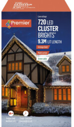Premier 720 Led Cluster Multi-action Christmas Tree Lights Timer -