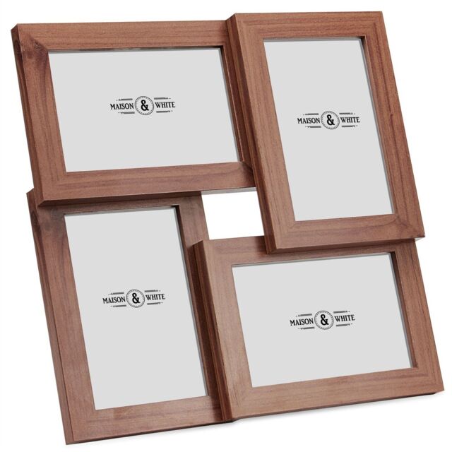 Photo Frame 6x4 Aperture Multi Picture Wood Free Standing Or Wall