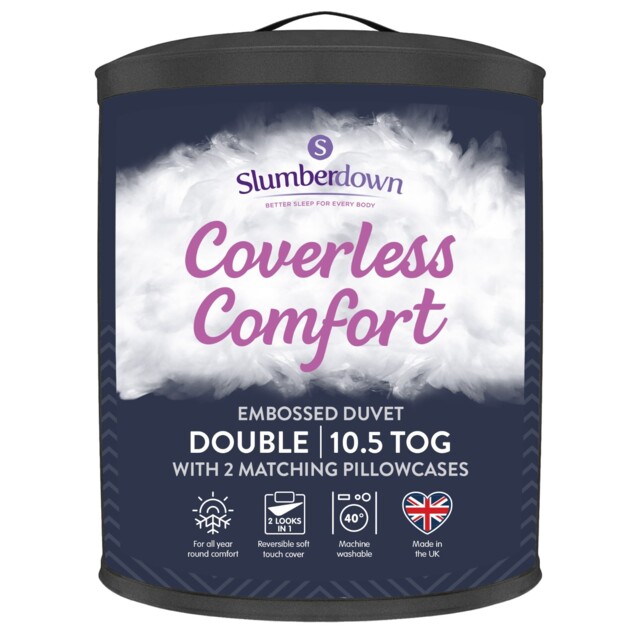 Slumberdown Herringbone Navy 10.5 Tog Coverless Duvet