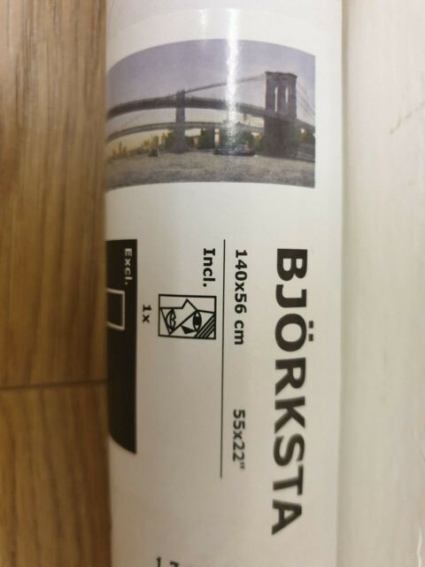 "Ikea Björksta Picture Without Frame, Manhattan Bridge 140x56 Cm 55x22"""