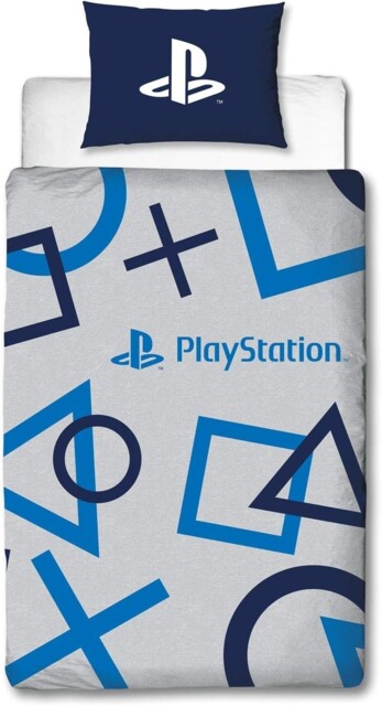 Playstation Blue Single Duvet Cover Officially Licensed Sony