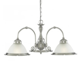 Ceiling Light Silver American Diner 3 Satin Searchlight 1043-3