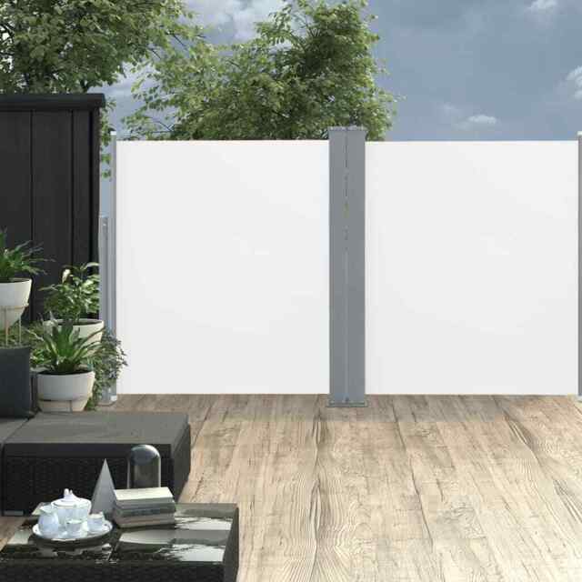 Patio Retractable Double Side Awning 170x600 Cm Cream Vidaxl