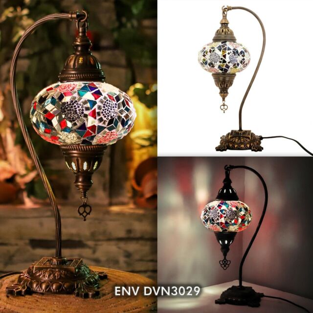 8 Style Turkish Moroccan Colorful Glass Mosaic Handmade Swan Neck