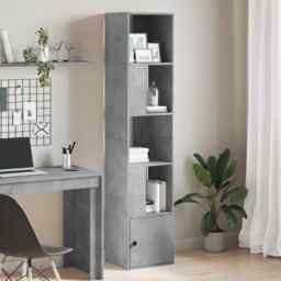 Bookcase Concrete Grey 40x36x189 Cm Engineered Wood Vidaxl