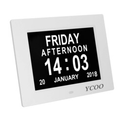 7 Inches Calendar, Day Date Clock With Alarm, Hd Digital Photo Frame