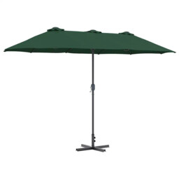 Garden Parasol Polyester And Aluminium Outdoor Shade Uv Sun Protection