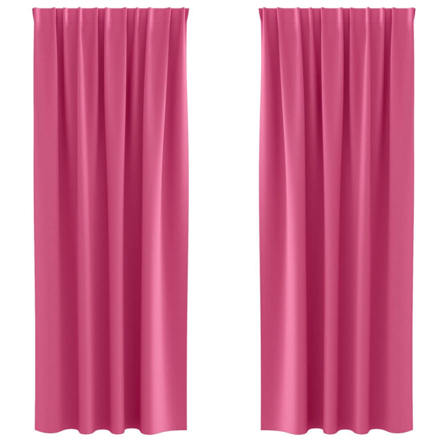 Blackout Curtains With Rings 2 Pcs Polyester Window Treatment Bedroom