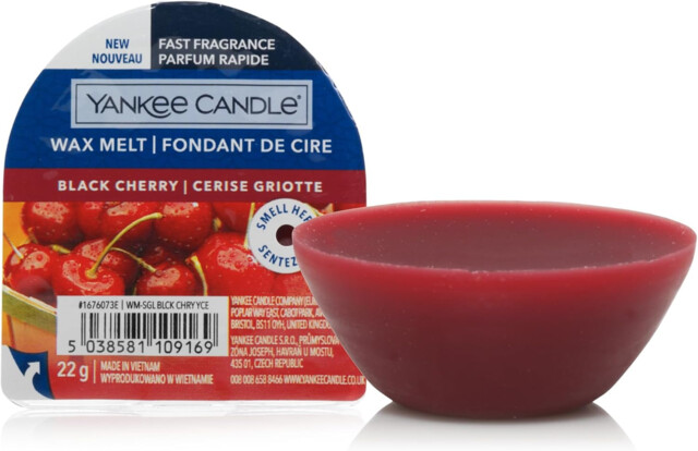 Yankee Candle Wax Melts - Black Cherry - Up To 8 Hours Of Fragrance -