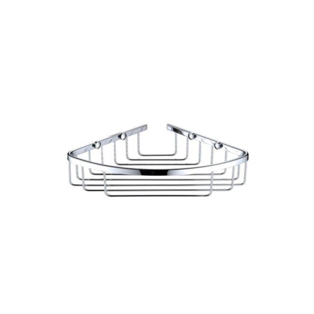 Bristan Chrome Wall Mounted Closed Front Corner Basket - Comp-bask04-c