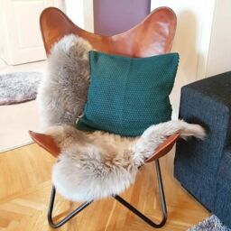 2x Retro Vintage Leather Chair Handmade Butterfly Chair Industrial