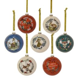 Disney 70mm Christmas Baubles Set Of 7 - Choose Design