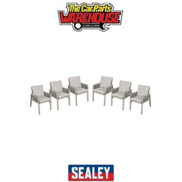Sealey Dg49 Dellonda Fusion Garden/patio Dining Chairs With Armrests