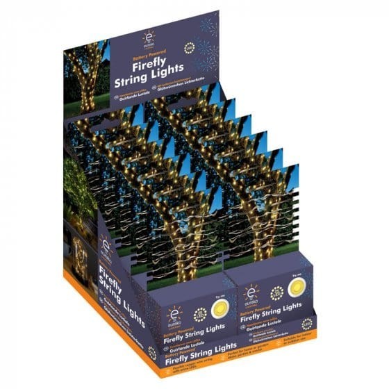 Eureka 25 Warm White Battery Firefly String Lights