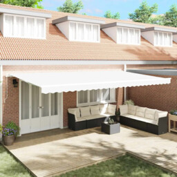 Retractable Awning White 600 X 300 Cm Polyester And Metal Vidaxl