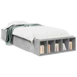 Bed Frame Concrete Grey 90x200 Cm Engineered Wood Vidaxl