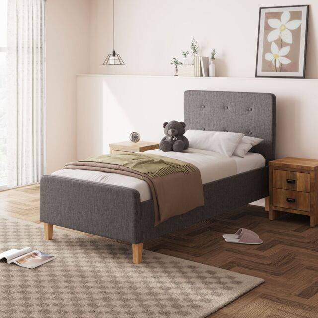 Ashbourne Ottoman Storage Bed Single 3ft 90cm Bedroom Side Lift Dark