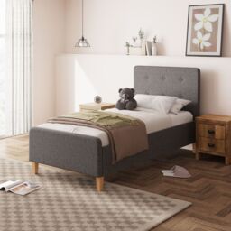 Ashbourne Ottoman Storage Bed Single 3ft 90cm Bedroom Side Lift Dark