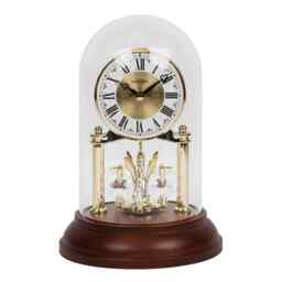 Rhythm Gold Anniversary Clock With Wooden Base Crg121nr06