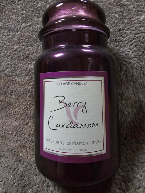 Village Candle Large Jar Berry Cardamom 2018 Metallic Rare Hard To
