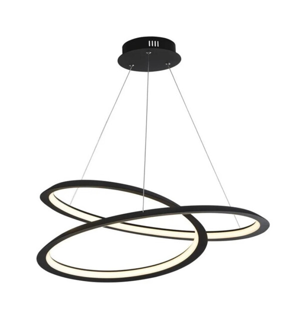 Ceiling Light Black Swirl Ii Led Matt Searchlight 51871-1bk