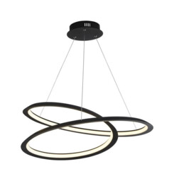 Ceiling Light Black Swirl Ii Led Matt Searchlight 51871-1bk