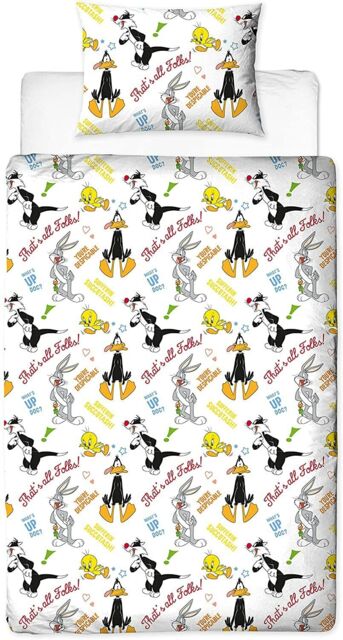 Looney Tunes Gang Single Duvet Cover Reversible Bedding Set Childrens