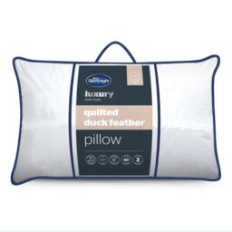 Silentnight Duck Feather Pillow Natural Softness Support Back Side