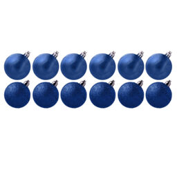 Christmas Decoration 12 Pack 30mm Glitter / Plain Baubles (dp) -