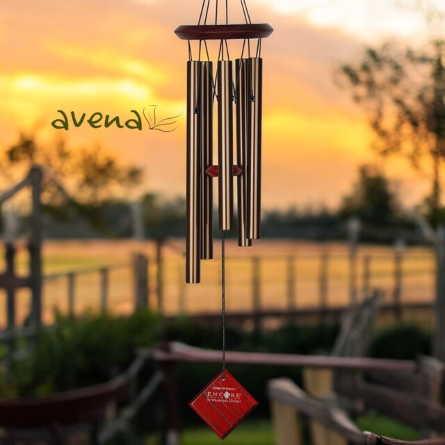 Polaris Wind Chime From Woodstock In Gift Box Bronze Dcb22 Large 55cm.