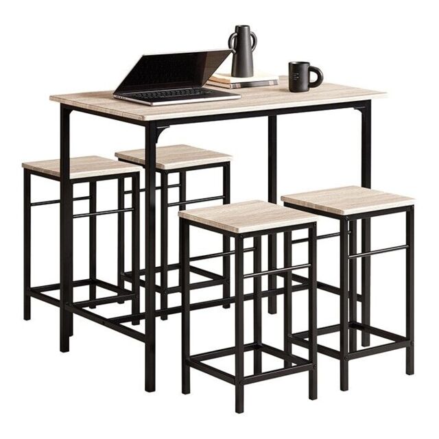Sobuy Kitchen Patio Dining Outdoor Bar Furniture Set Table &